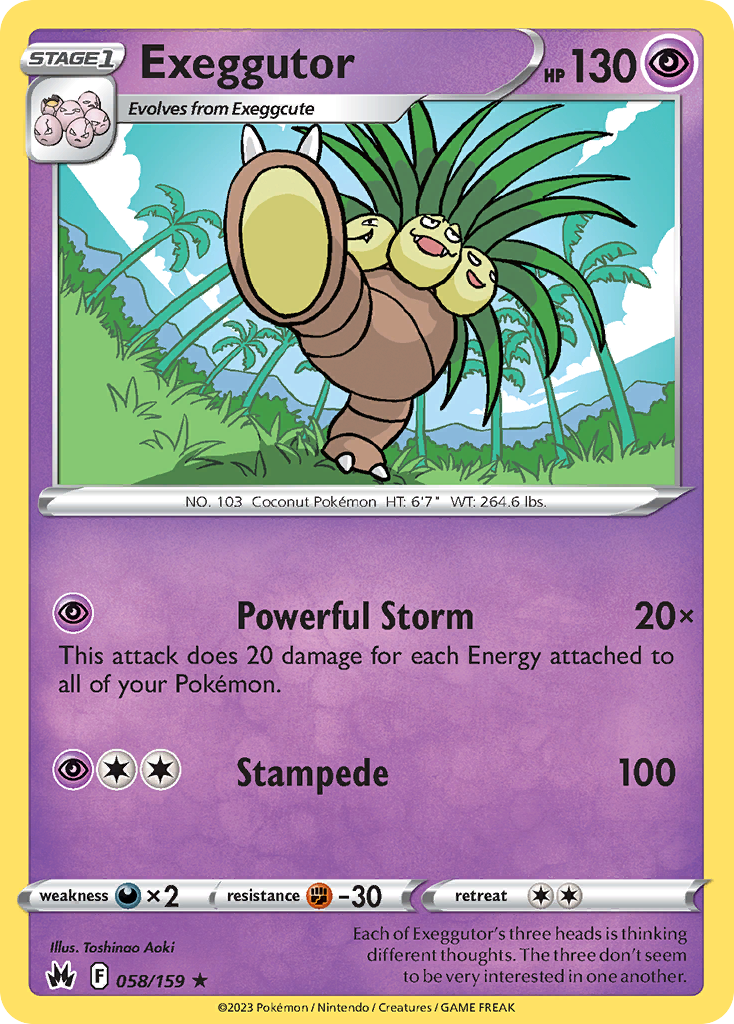 Crown Zenith Exeggutor #58/159